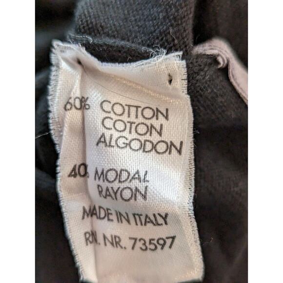 Raffi Golf Sweater Men XL Black Lightweight Cotton Blend Made In Italy - Picture 11 of 12